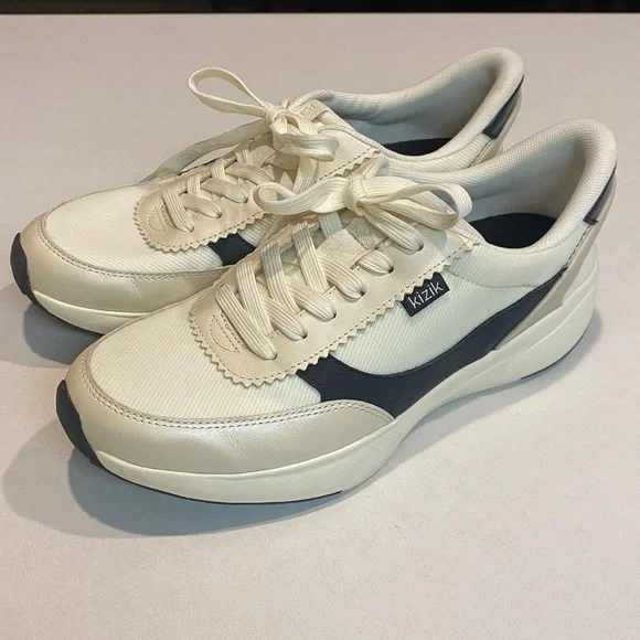 KIZIK PARIS METALLIC HANDS FREE TECHNOLOGY PRISTINE/BLACK LEATHER WOMENS SZ 9 - Picture 7 of 14